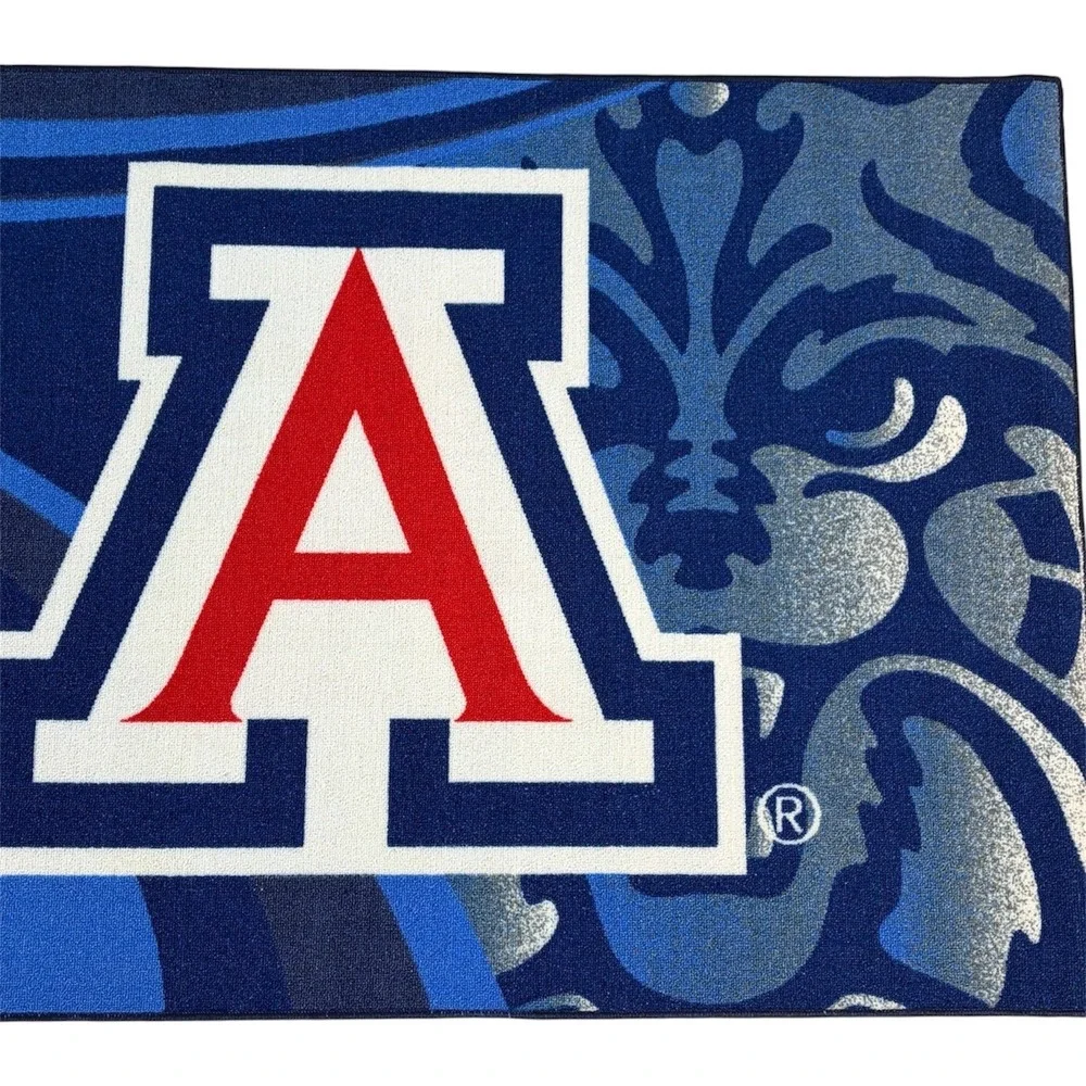 Northwest NCAA Arizona Wildcats Tufted Rug 39x59 Blue Fan Decor Mat